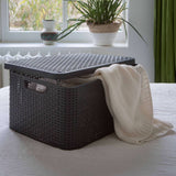 Curver opbergboxen met deksel 3 st style l antraciet