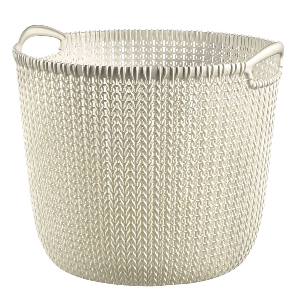 Curver opbergmand knit rond l 30 l crèmewit