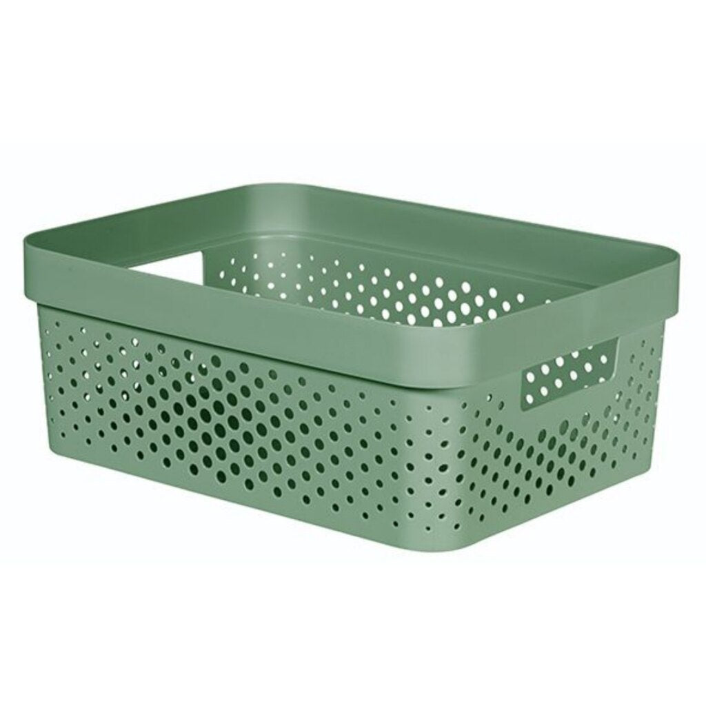 Curver infinity dots opbergmand 11l groen
