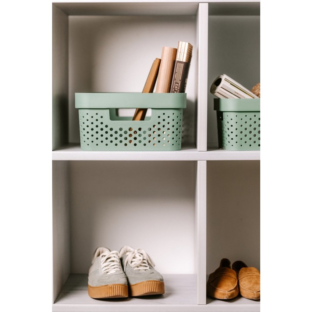 Curver infinity dots opbergmand 11l groen