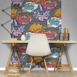 Dutch wallcoverings behang graffiti meerkleurig l179-01