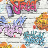 Dutch wallcoverings behang graffiti meerkleurig l179-05