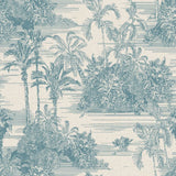 Dutch wallcoverings behang tropisch beige en lichtblauw