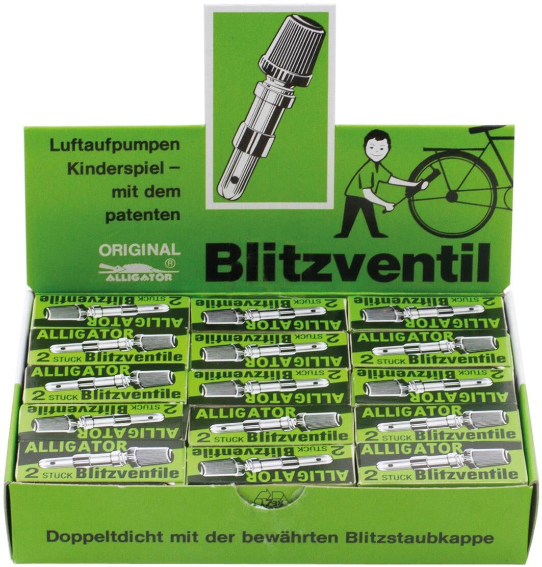 Alligator blitzventiel 192 dunlop valves pack. 2pcs.