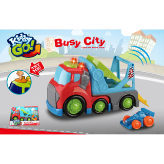 Kiddygo kiddy go auto transporter met licht en geluid 19,5 cm