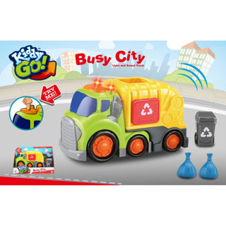 Kiddygo vuilniswagen met licht en geluid 19,5 cm