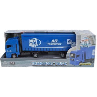 Kids globe man vrachtwagen met oplegger 30cm