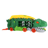 No brand transporter carrycase dino met 2 diecast auto's