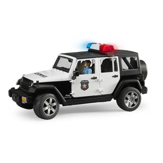 Bruder auto jeep politie wrangler rubicon unlimited licht en geluid