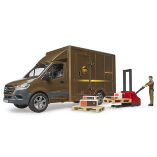 Bruder MB Sprinter UPS met chauffeur en toebehoren