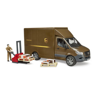 Bruder MB Sprinter UPS met chauffeur en toebehoren