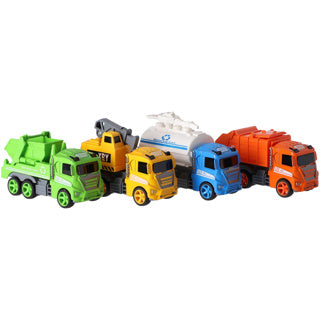 Diecast truck frictie 4 assorti