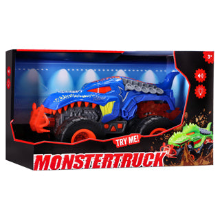 Rapid wheels monstertruck dino blauw met licht en geluid