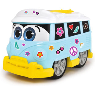 Bus dickie sunny surfer bus 25 cm met stickers