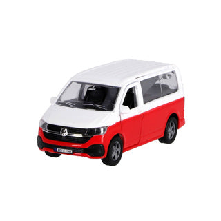 Kids globe vw transporter camper die-cast pull back, 13,5cm