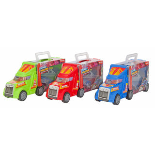 Toi-toys vrachtwagen mini koffer met 2 auto's 2 assorti