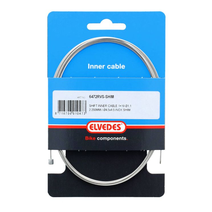 versnellingsbinnenkabel Shimano 2,25 m 1,1 mm 6472 zilver