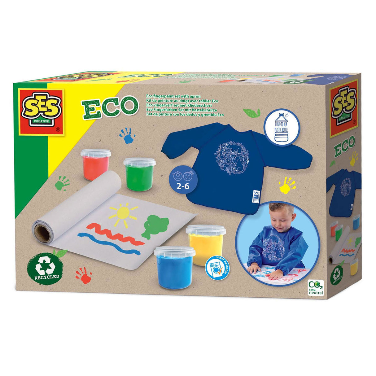 Ses eco vingerverf set met kliederschort
