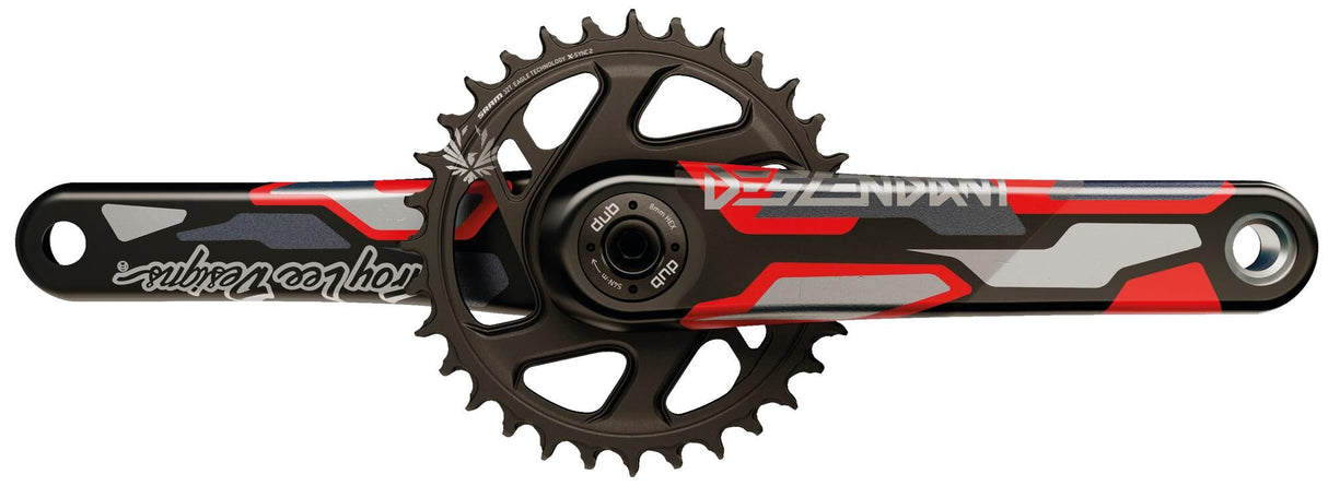 Truvativ crankstel descendant troy lee design eagle crankset truv.desc.troy lee des.eagle 170mm red