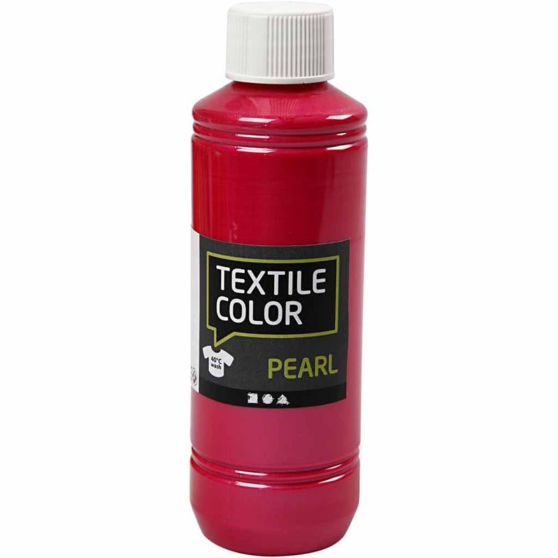 Creativ company textielkleur, parelmoer, roze, 250 ml 1 fles