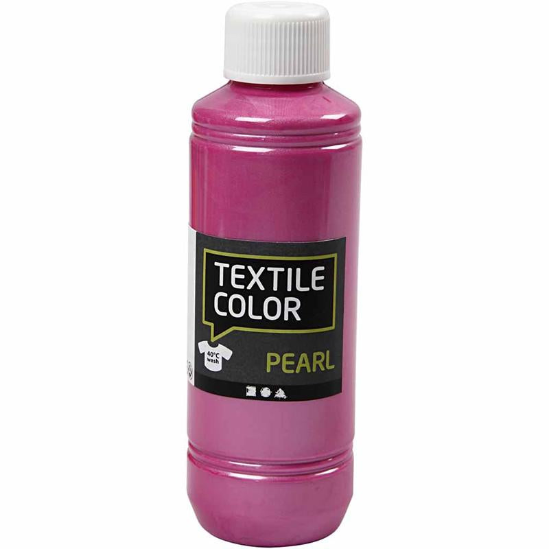 Creativ company textielkleur, parelmoer, cyclaam, 250 ml 1 fles