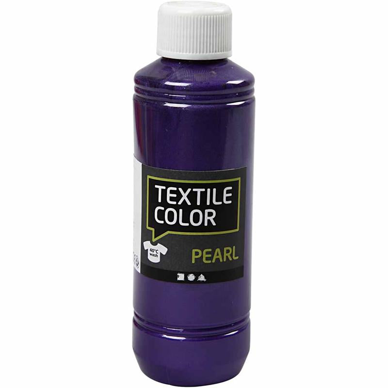 Creativ company textielkleur, parelmoer, violet, 250 ml 1 fles