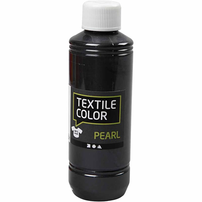 Creativ company textielkleur, parelmoer, grijs, 250 ml 1 fles