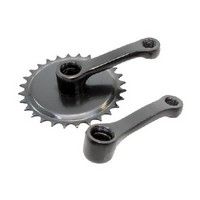 Crankstel fausto 28t | 102mm | staal | zwart
