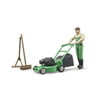 Bruder figuur tuinman met grasmaaier