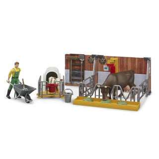 Bruder koeienstal met figuur