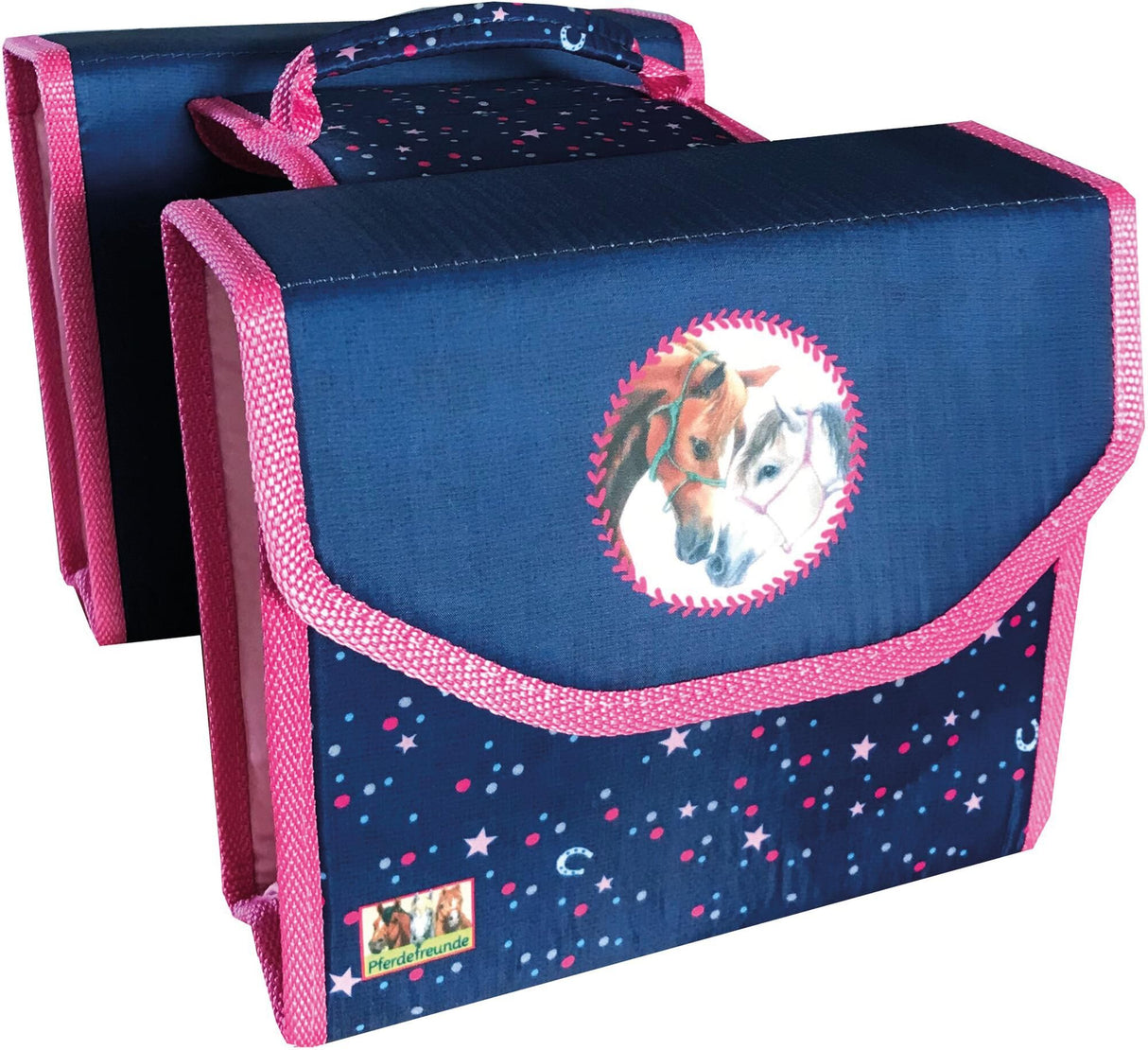 Bike fashion dubbele kinder tas paardenvrienden double bag pferdefreunde