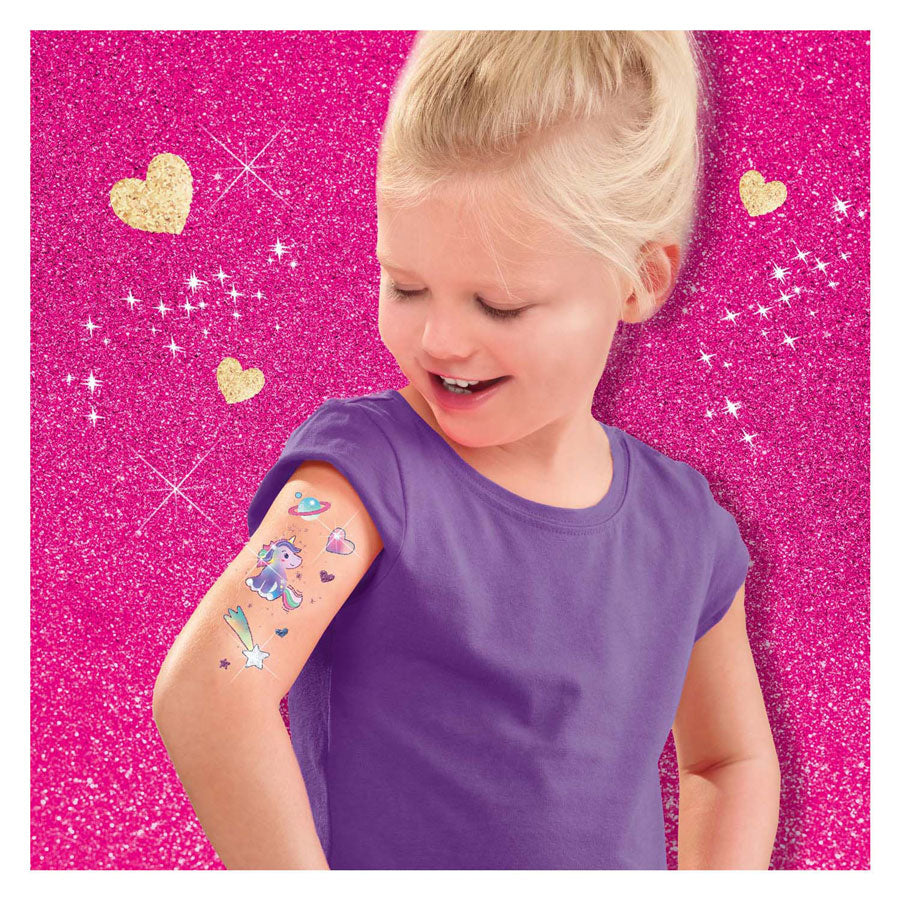 Ses tattoos en glitters - eenhoorn