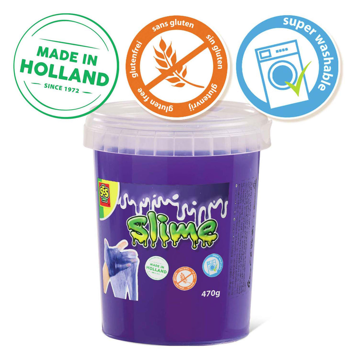 Ses slime - paars glitter 470g