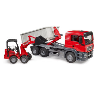 Bruder auto vrachtwagen man met shovel schaeffer