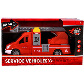 Rapid wheels brandweerwagen met ladder en licht en geluid en frictie sproeifunctie