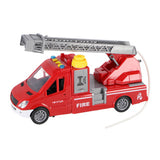 Rapid wheels brandweerwagen met ladder en licht en geluid en frictie sproeifunctie