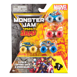 Monster jam mini jams marvel 5pack