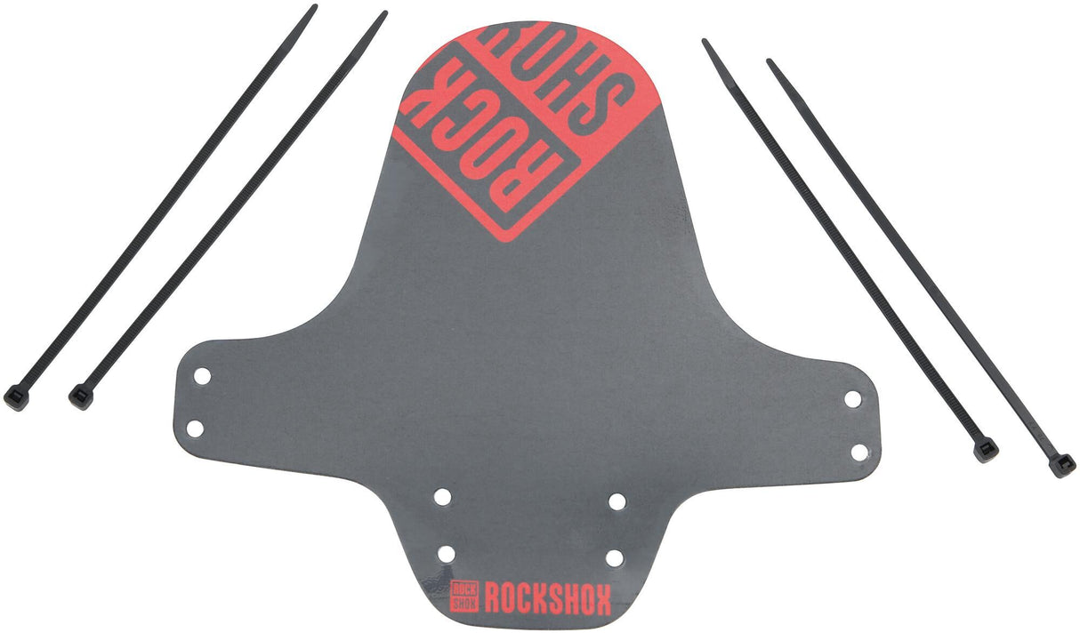 Rockshox spatlap, voorwiel fender clip-on fender rs black red