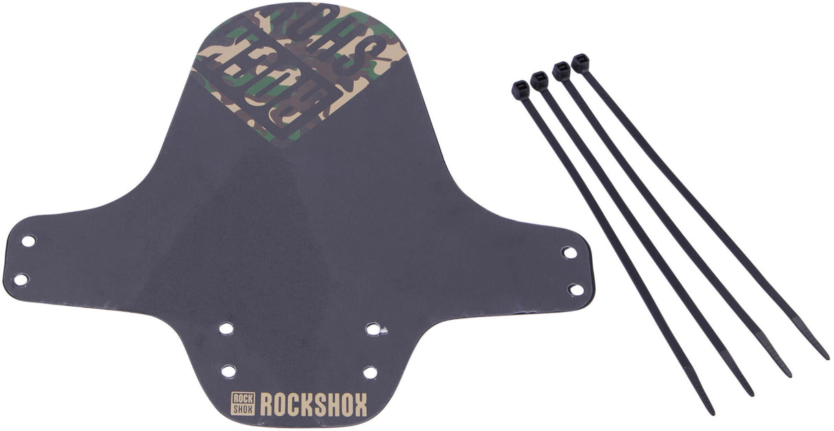 Rockshox spatlap, voorwiel fender clip-on fender rs black camouflage green