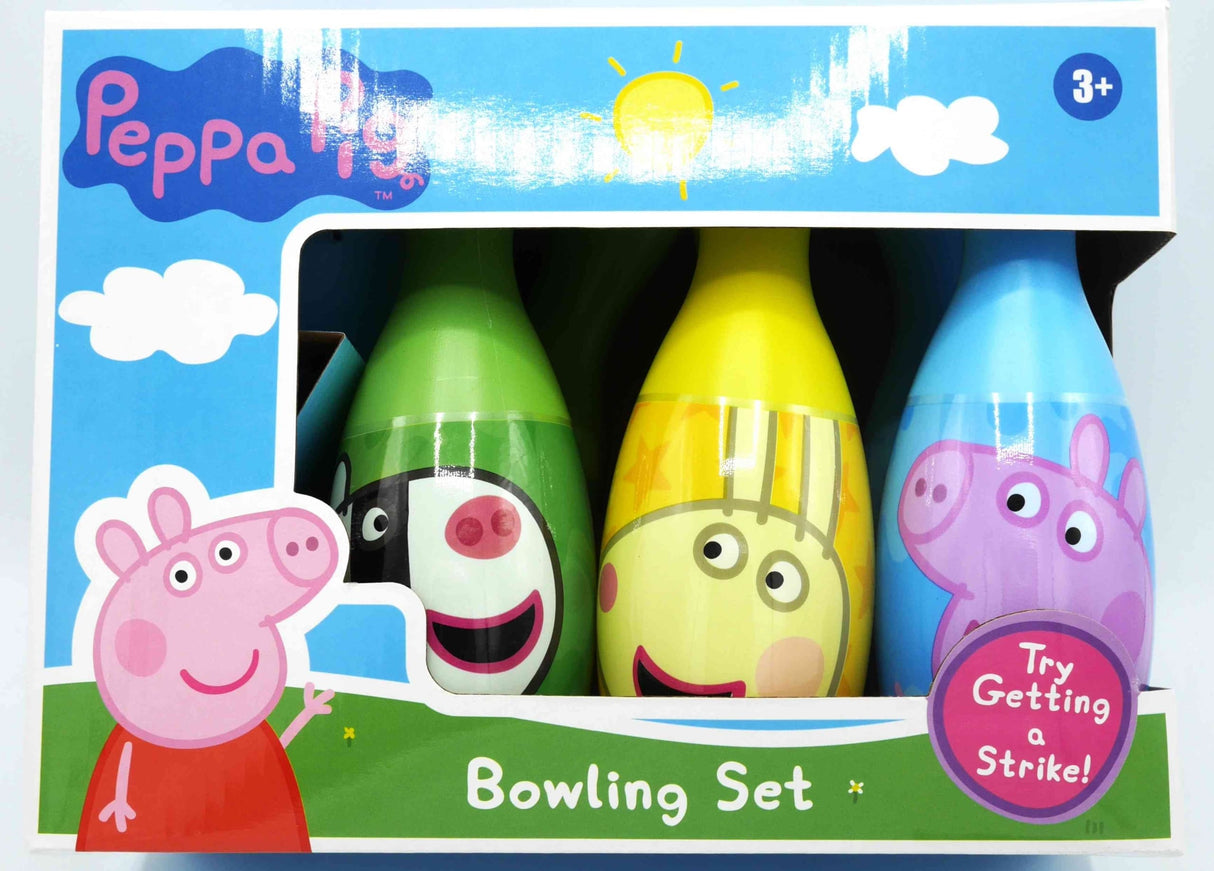 Jonotoys peppa pig kegelspelletje met 6 kegels en 1 bal