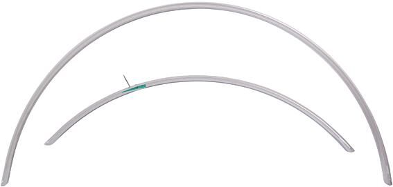 Curana spatbordset "clite" fender set curana c-lite,28",40mm,sil.