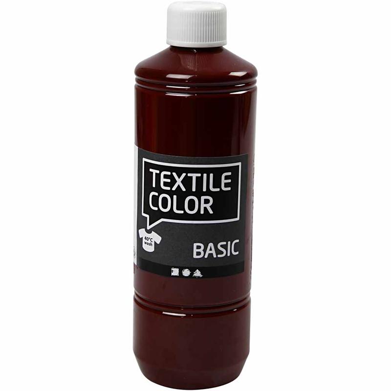 Creativ company textielkleur, bruin, 500 ml 1 fles