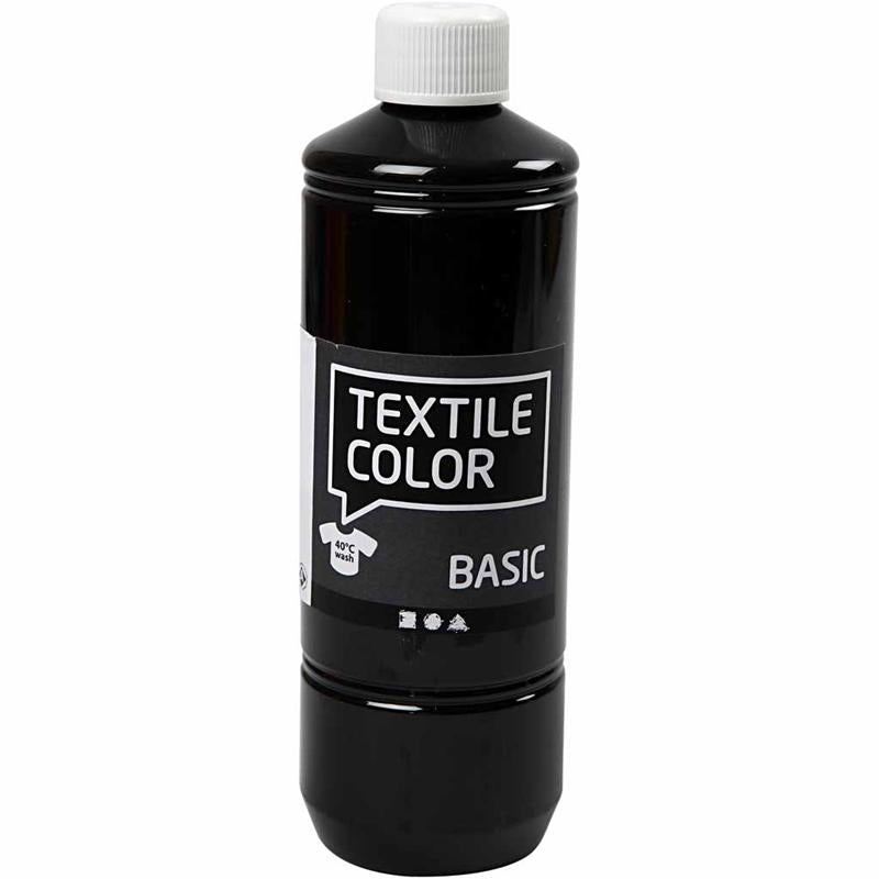 Textielverf - Zwart, 500ml