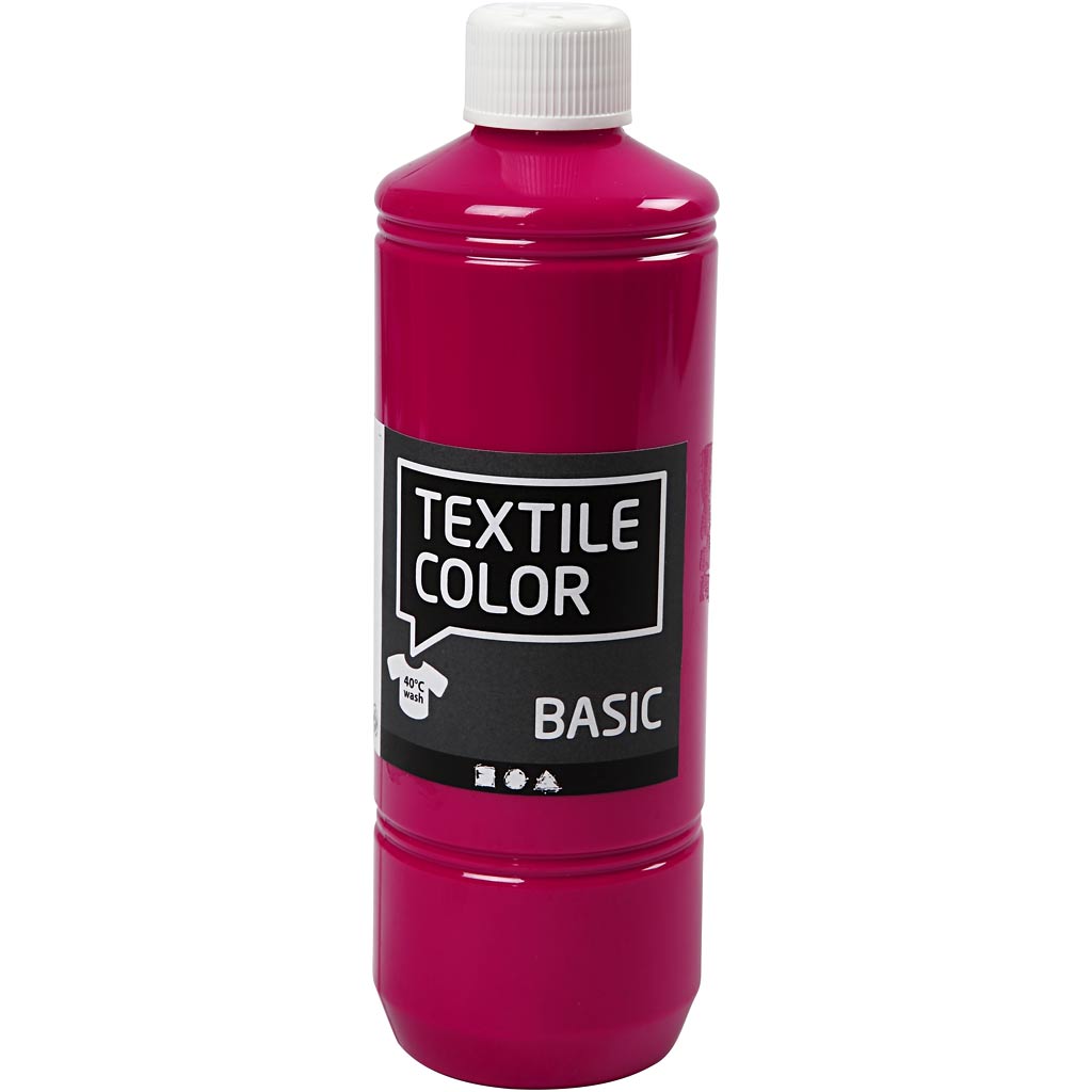 Creativ company textielkleur, primair rood, 500 ml 1 fles