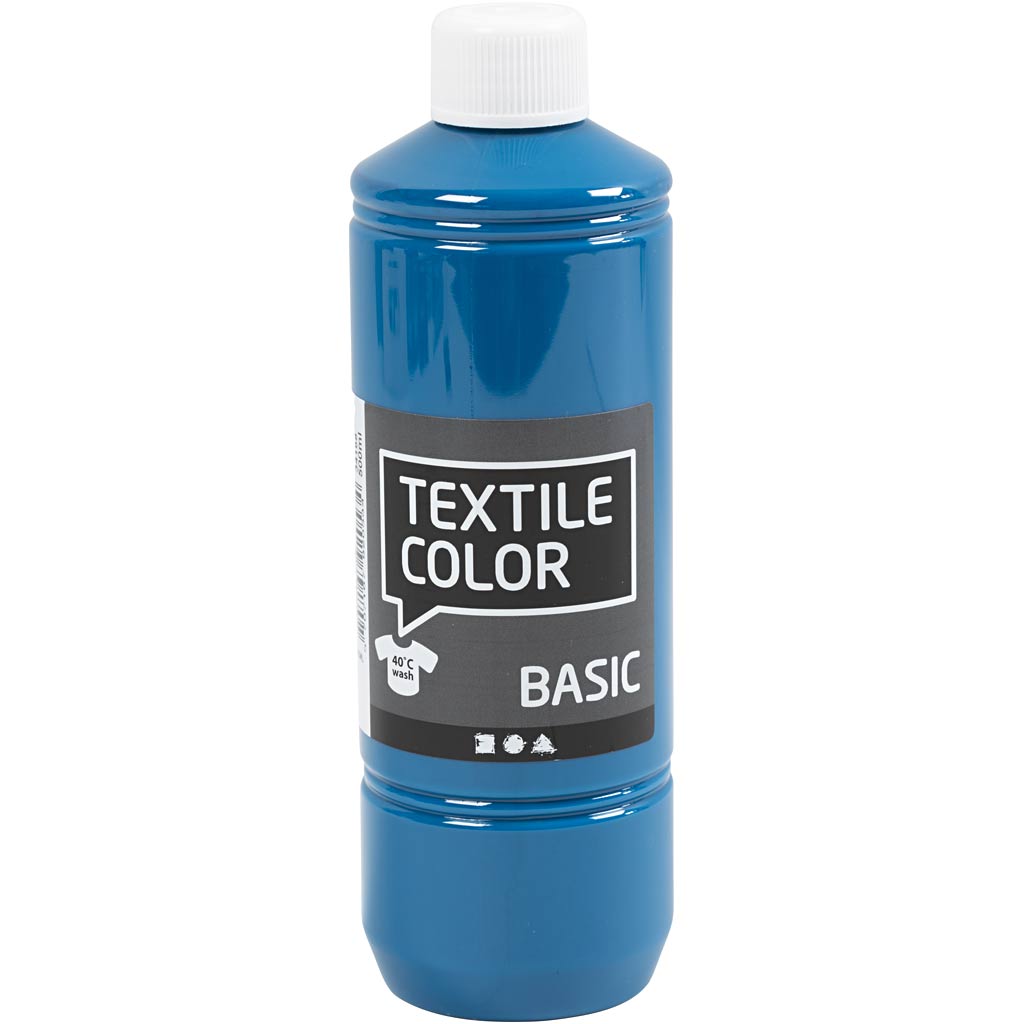 Creativ company textielkleur, turquoiseblauw, 500 ml 1 fles
