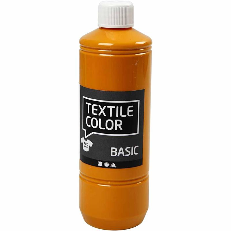 Creativ company textielkleur, mosterd, 500 ml 1 fles