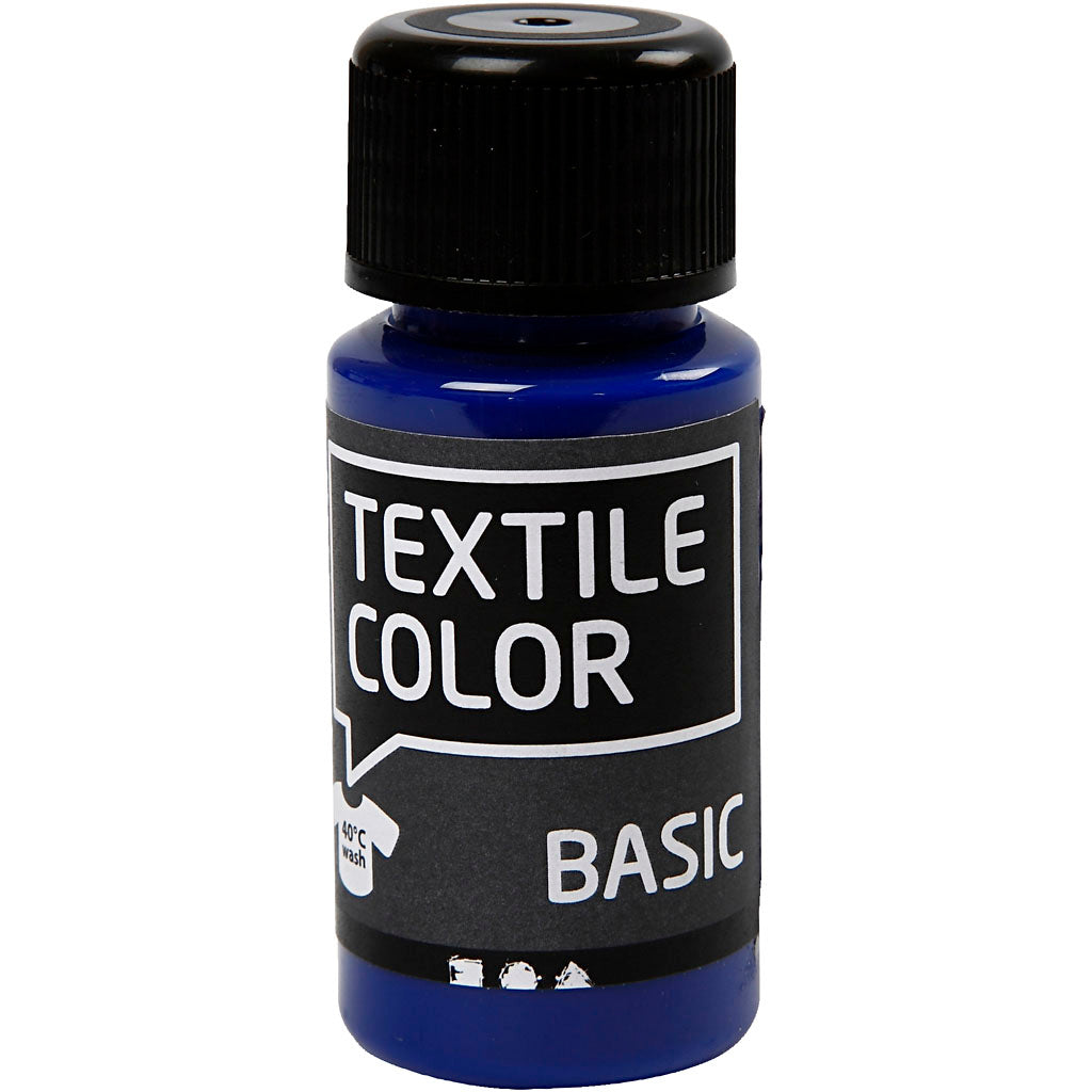 Creativ company textile color semi-dekkende textielverf - primair blauw, 50ml
