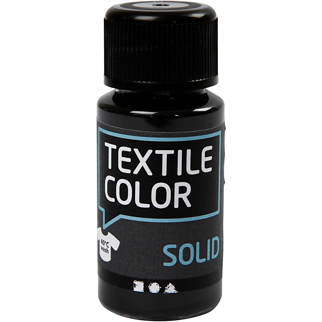 Dekkende Textielverf - Zwart, 50ml