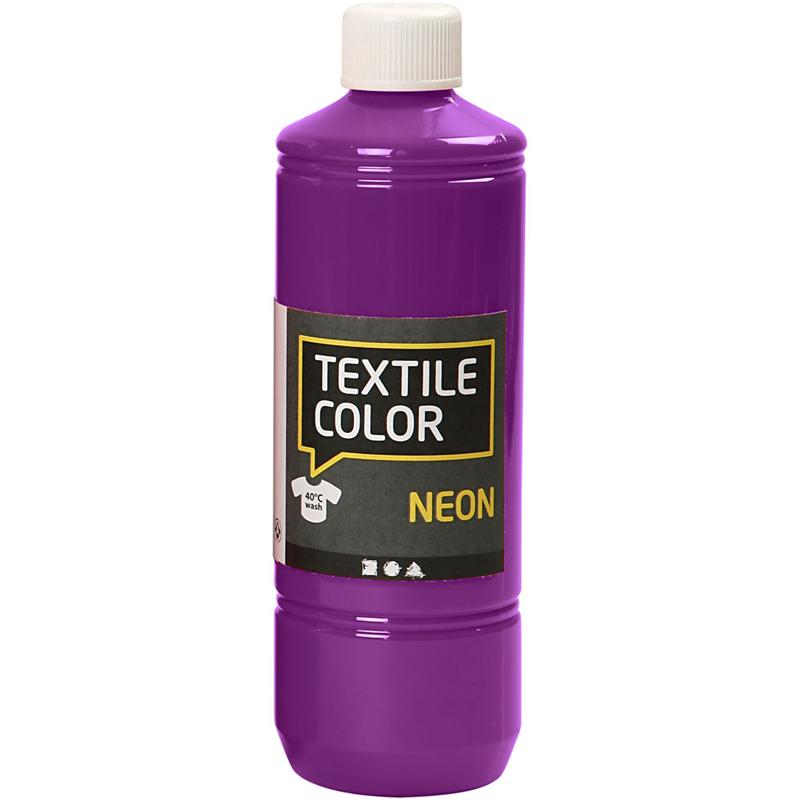 Creativ company textielkleur, neonpaars, 500 ml 1 fles