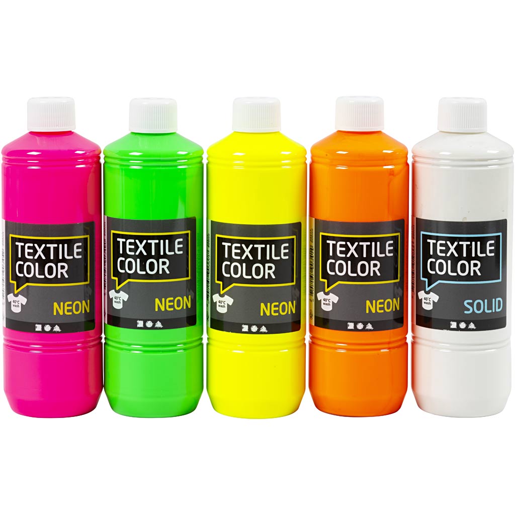 Creativ company textile color semi-dekkende textielverf, 5x500ml